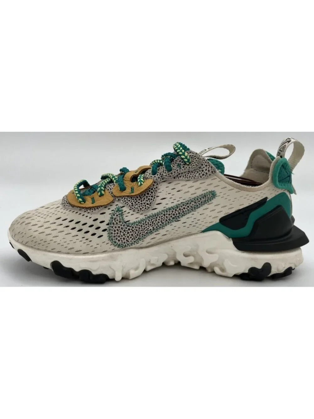 NIKE ID React Vision Cheetah Print Logo Brown Green Women’s Size 7.5 CT3618-991